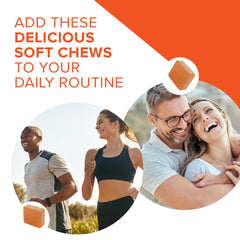 Packaging label shows 750 mg per two chews for Qunol chews.