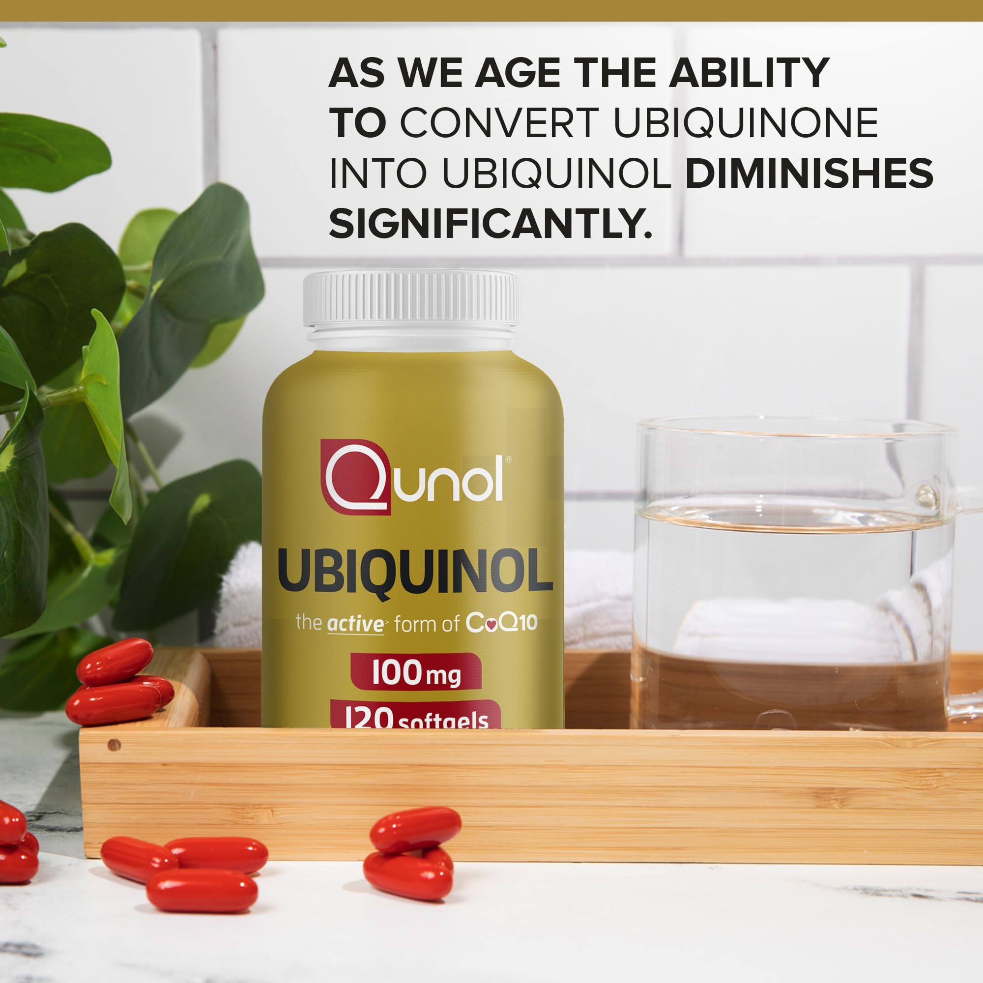 Qunol ubiquinol heart health visual suggesting vascular energy support.
