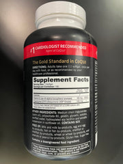 Qunol Ultra CoQ10 softgels being poured from the bottle.
