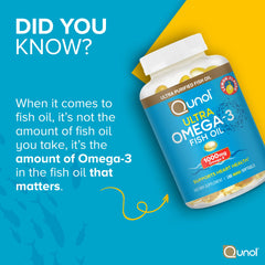 Qunol ultra purified fish oil illustration signaling purity