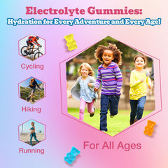 Quorinthiumax kid-friendly electrolyte gummies with two-serving option
