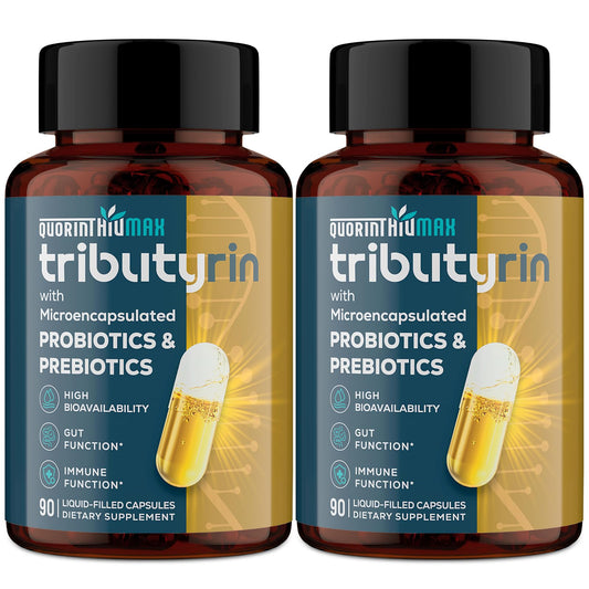 Quorinthiumax Tributyrin 800mg bottle front for gut support