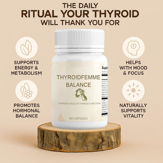 QUZOYU Thyroidfemme Balance capsules close-up for daily energy support