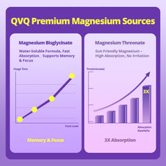 QVQ Magnesium ingredients panel highlighting the 4-in-1 blend