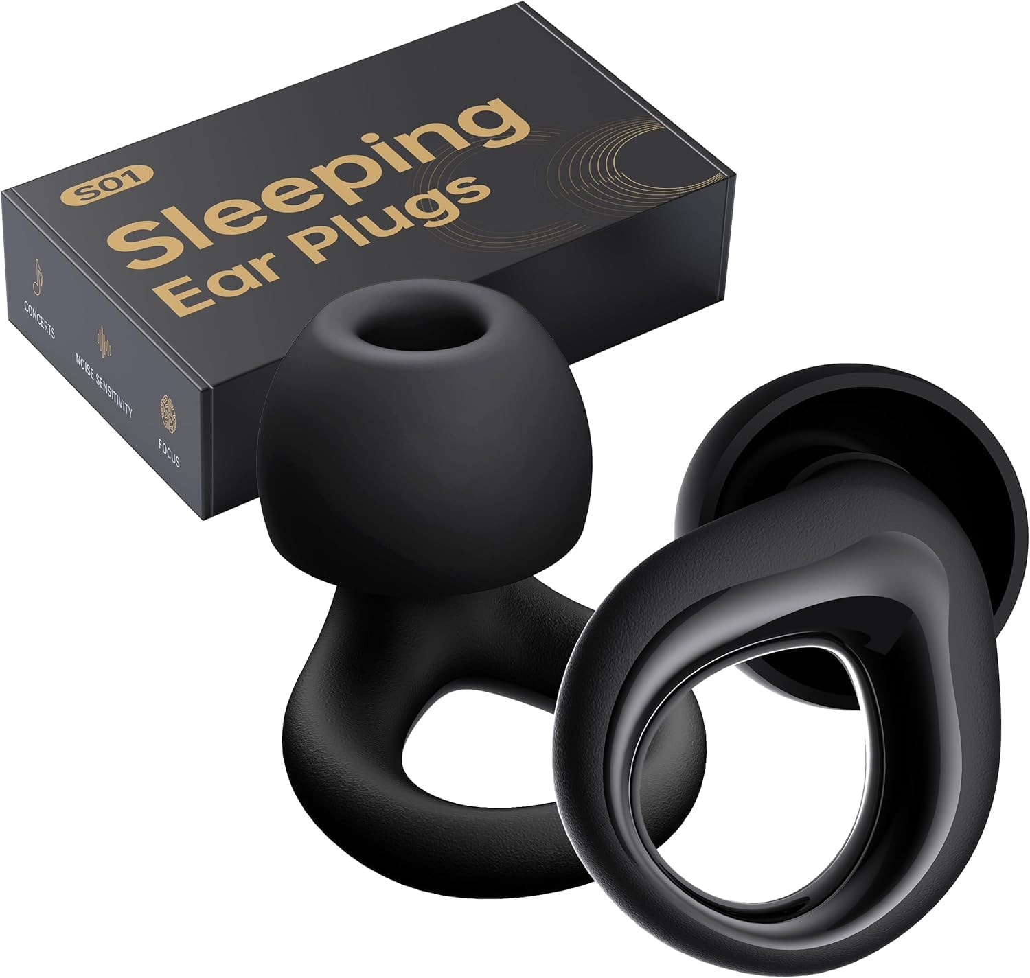 QWH earplugs showing 30 dB noise reduction for peaceful sleep