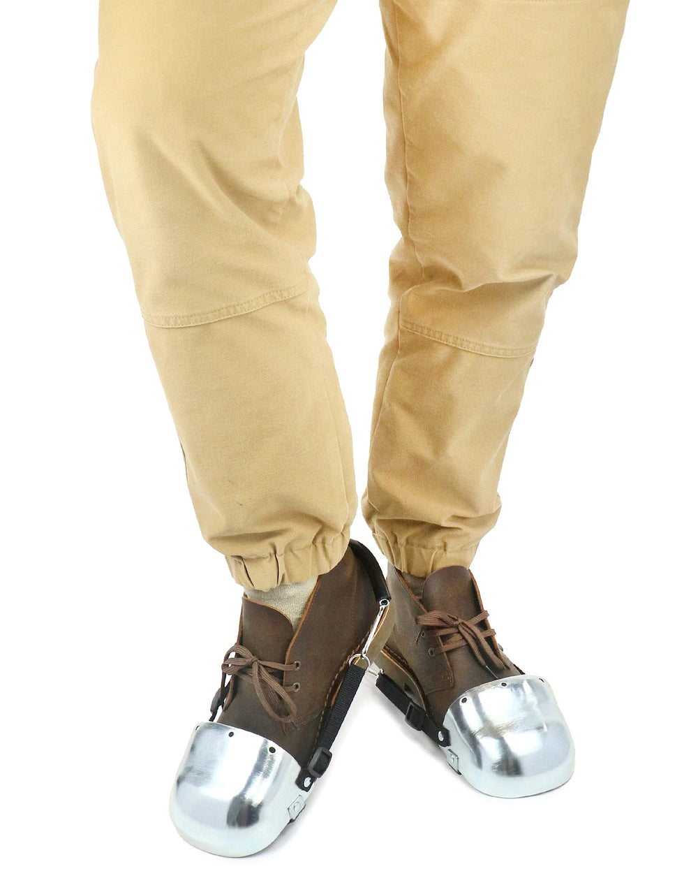 QWORK adjustable strap system demonstrates secure, customizable fit across footwear.