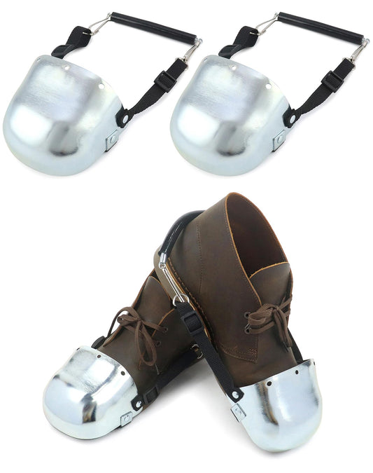 QWORK steel toe guard close-up shows sturdy toe protection and premium construction.