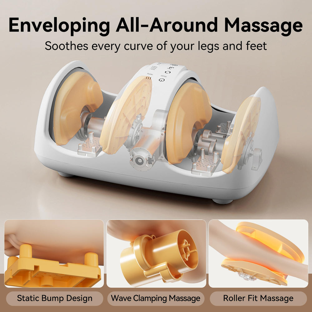 QXC foot massager provides warmth and soothing recovery