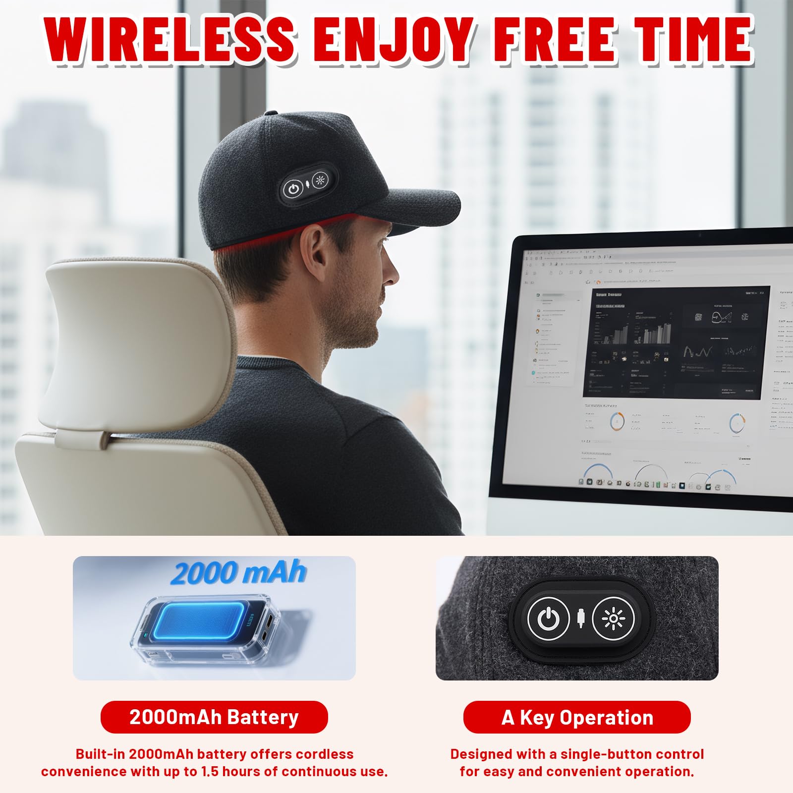 Qydenova rechargeable battery pack enables wireless sessions at home.