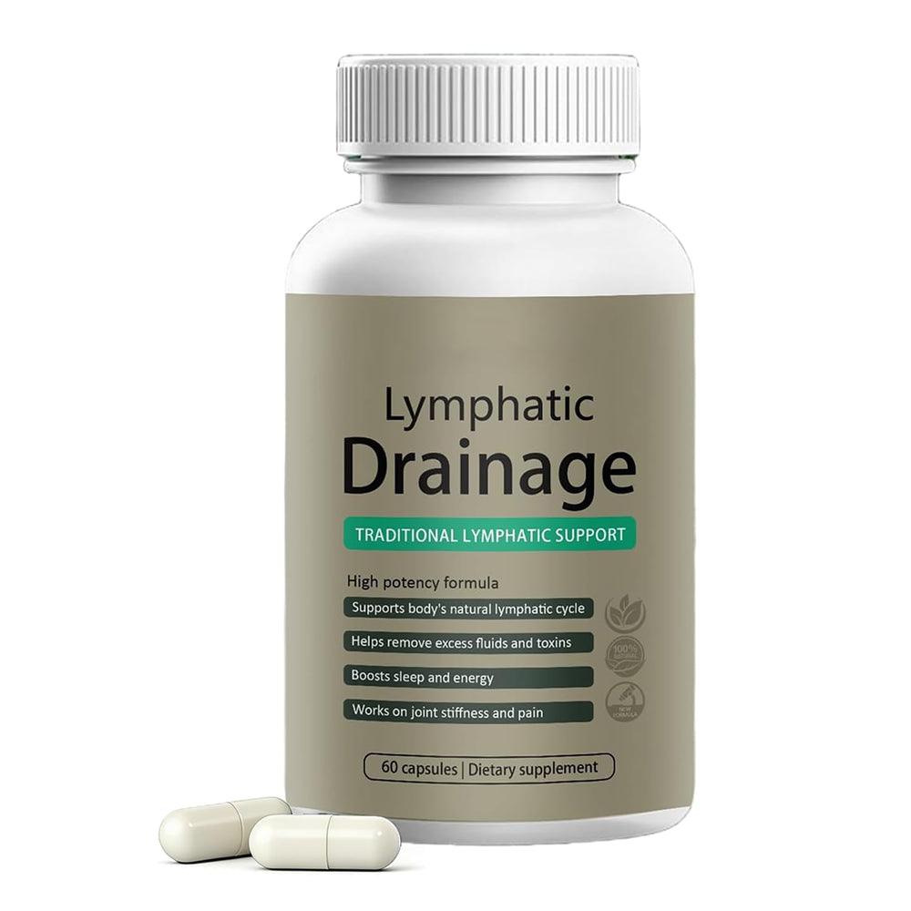 QYGCHUSIN Lymphatic Drainage Capsule bottle front shows herbal support for daily immune health