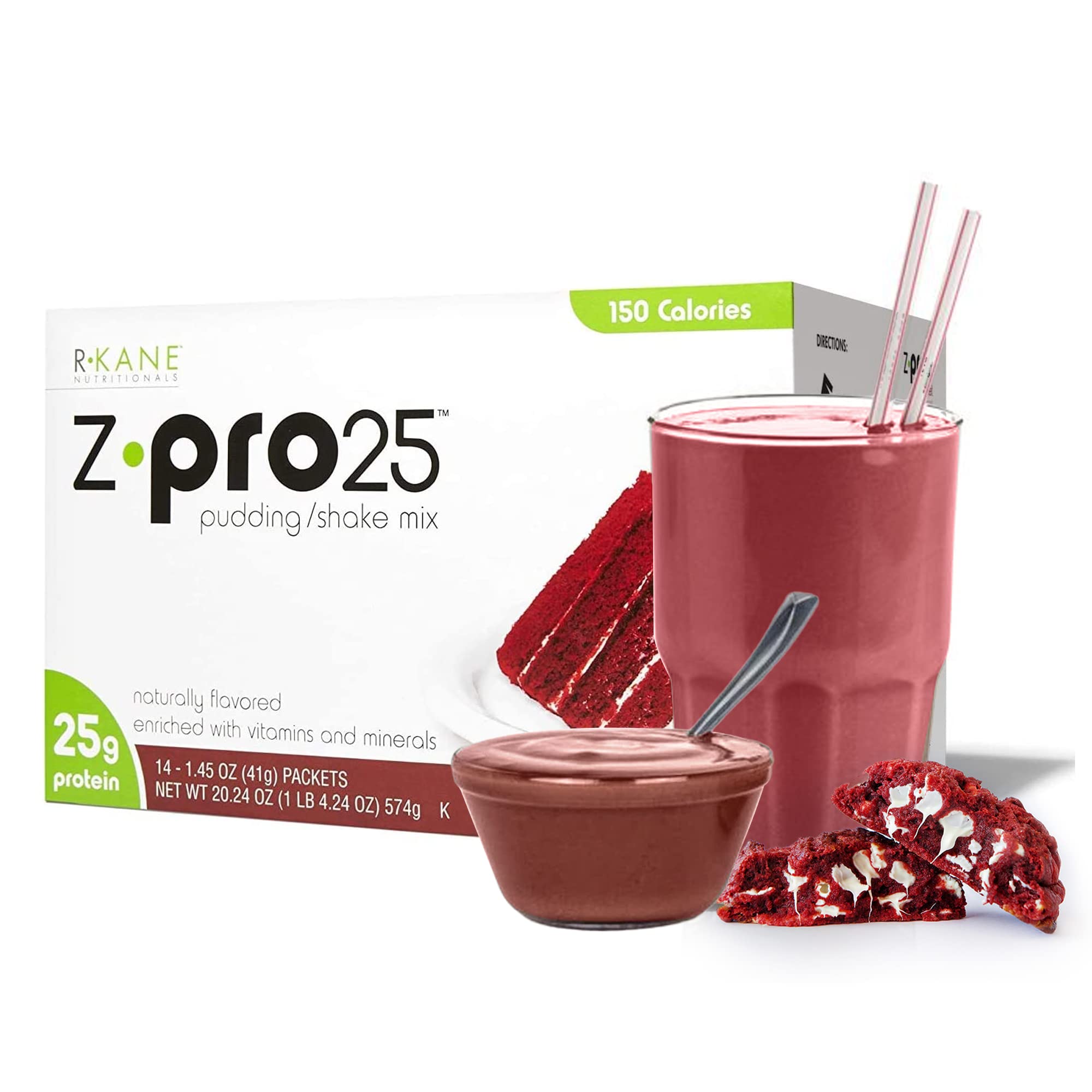 R-Kane Z-Pro Red Velvet protein drink bottle pour for a high-protein breakfast.