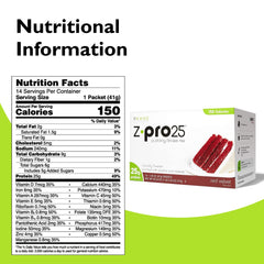 R-Kane Z-Pro Red Velvet protein drink packets ready for on-the-go nutrition.