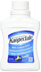 R-LAKE Kaopectate vanilla liquid bottle on a counter for digestive comfort