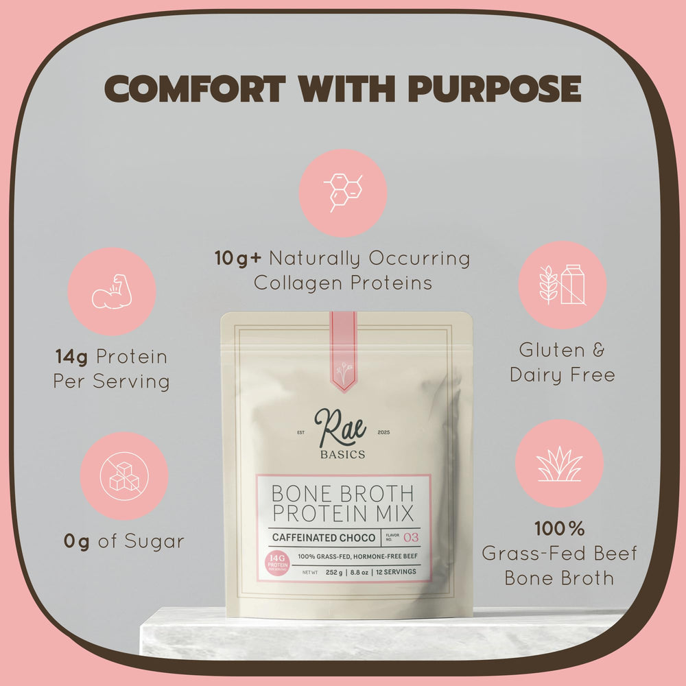 Close-up texture of Rae Basics powder shows a smooth blend for easy mixing.