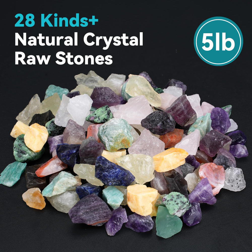 Rahato amethyst, lapis lazuli, and rose quartz stones for crafts and mindful sessions.