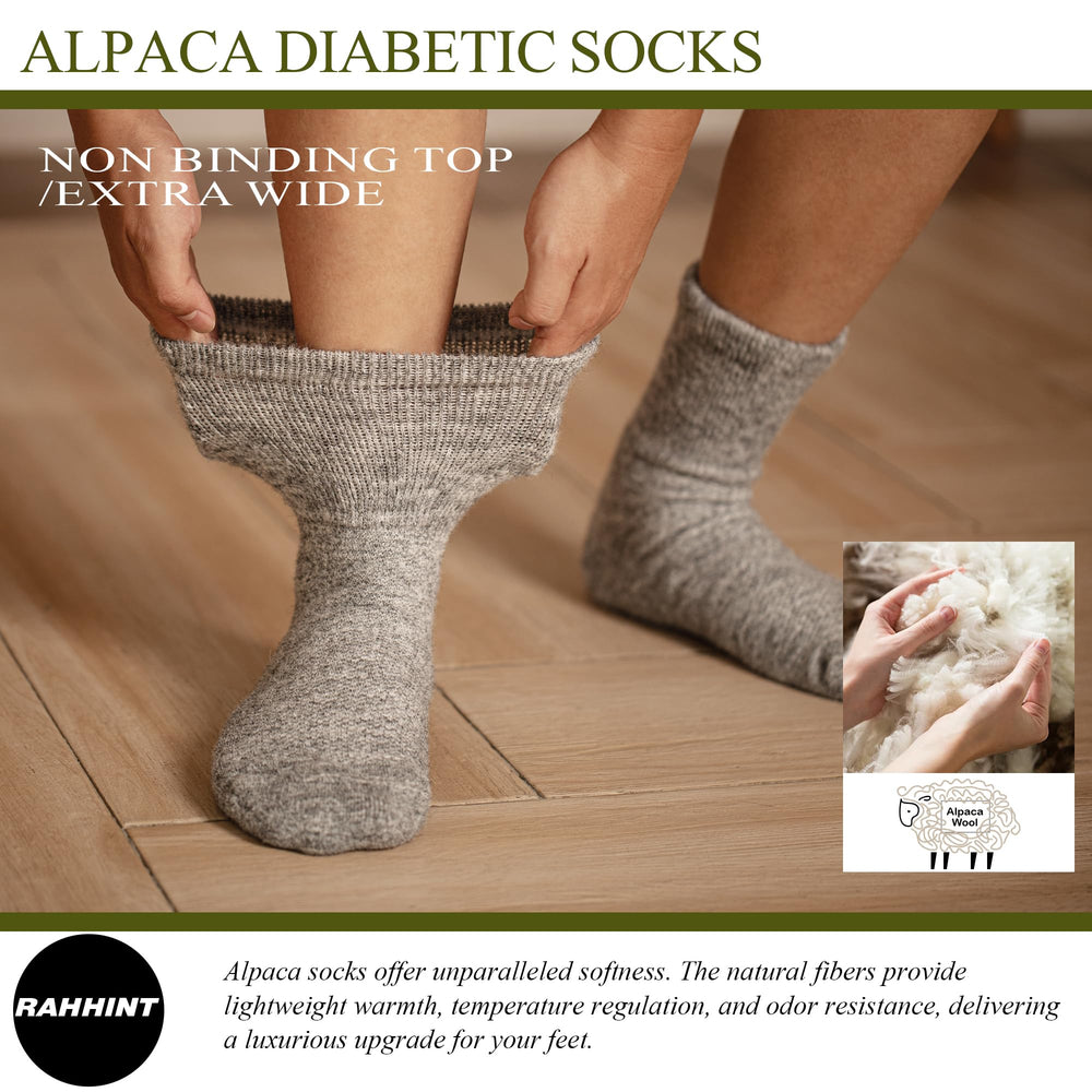 Rahhint Alpaca Wool Socks Seamless Toe for irritation-free wear