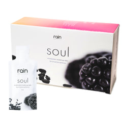 RAIN Soul bottle closeup highlights a premium daily ritual experience.