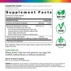 Rainbow Light berberine capsules close-up for convenient vegan daily supplement