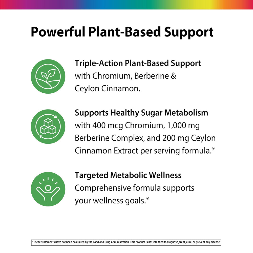 Rainbow Light chromium picolinate label foreground for mineral support