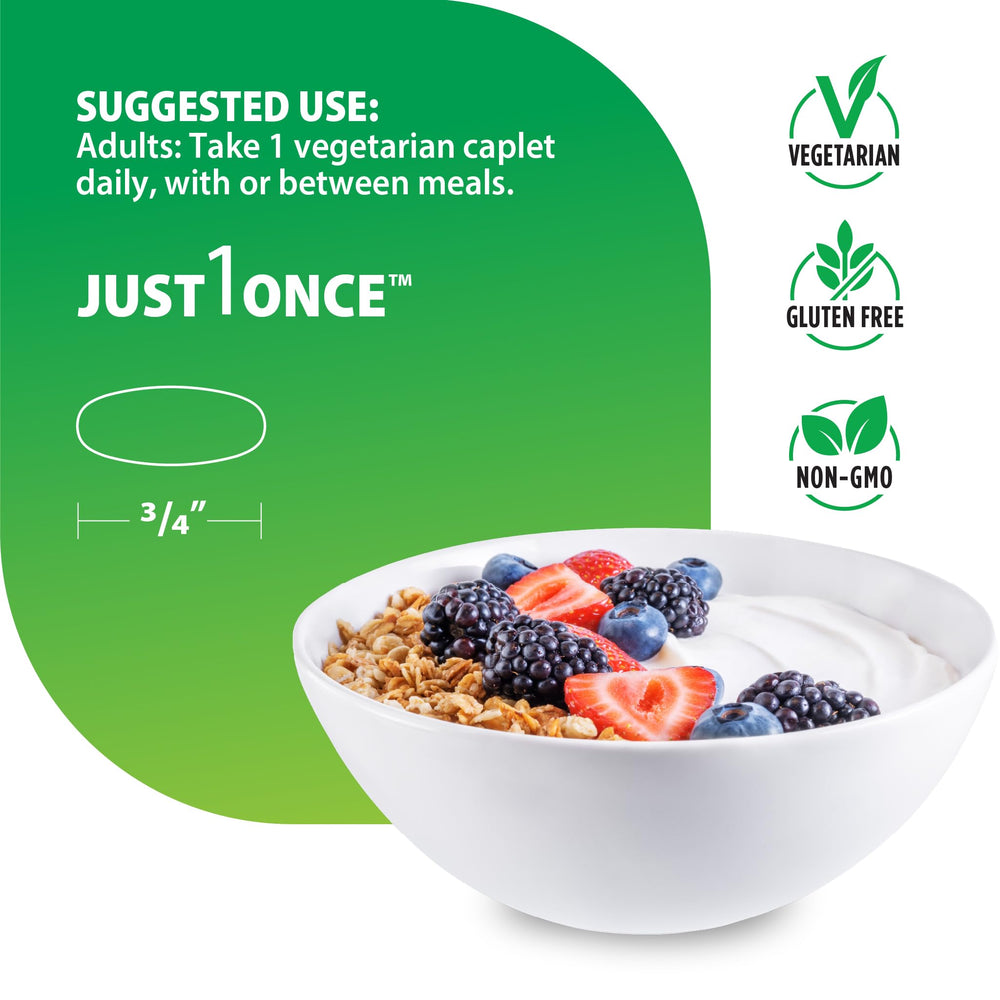 Rainbow Light Men's One+ ingredient blend emphasizes real food nutrients.