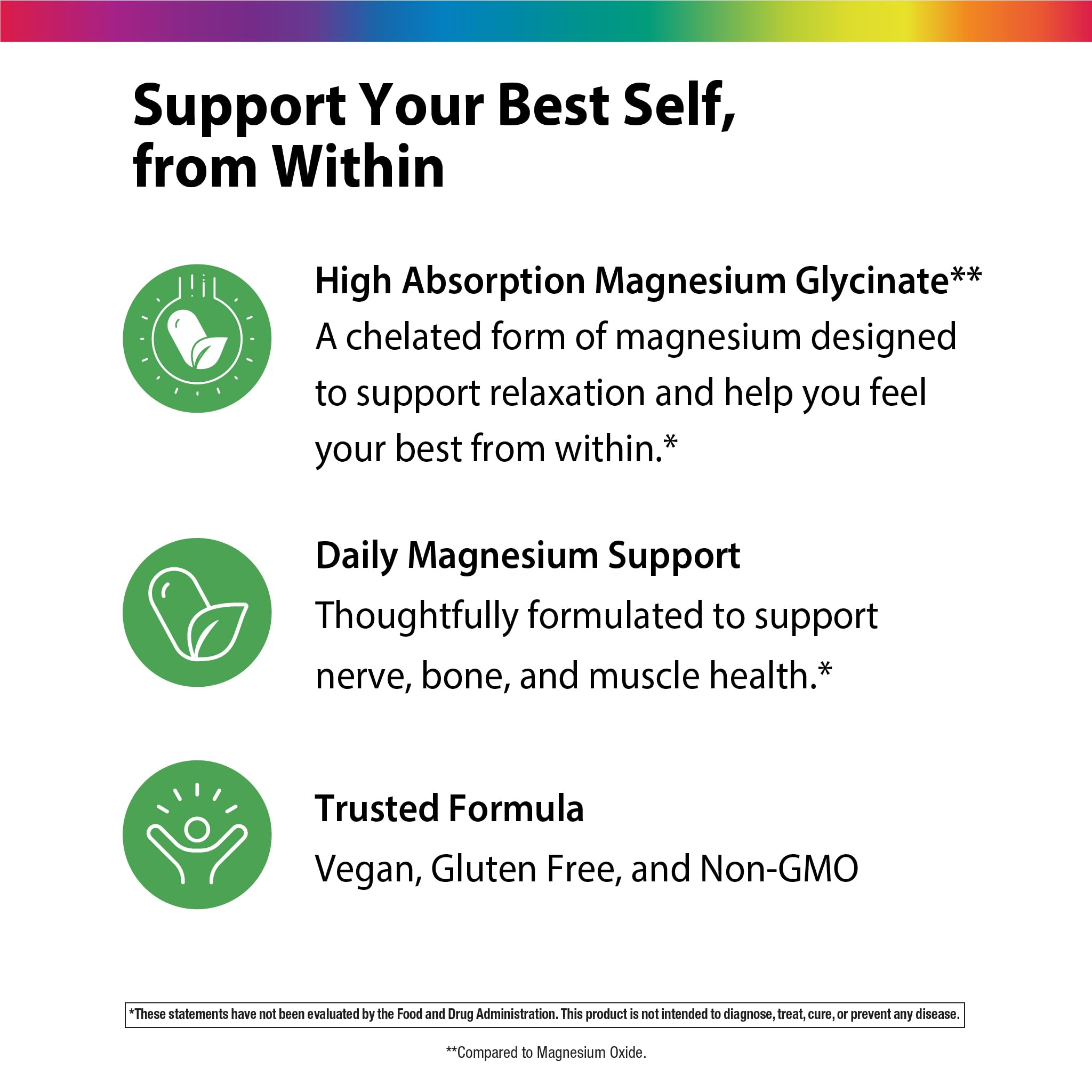Rainbow Light packaging hero shot highlights clean ingredients and simple formula.