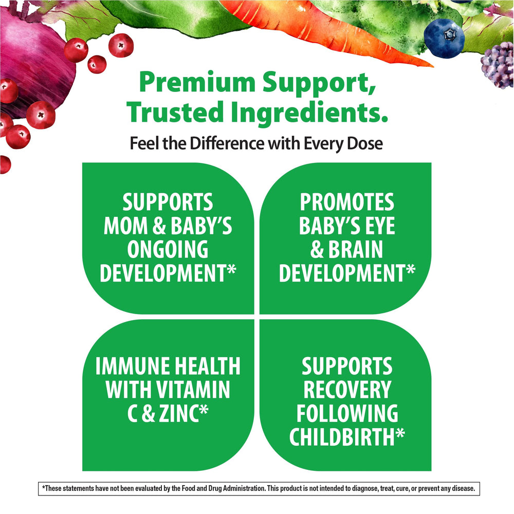 Rainbow Light Postnatal Multivitamin packaging variations indicate flexible options.