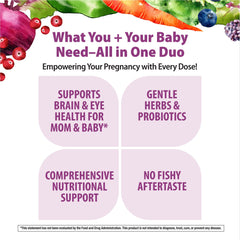 Rainbow Light Prenatal DHA nutrition panel lists DHA and EPA amounts