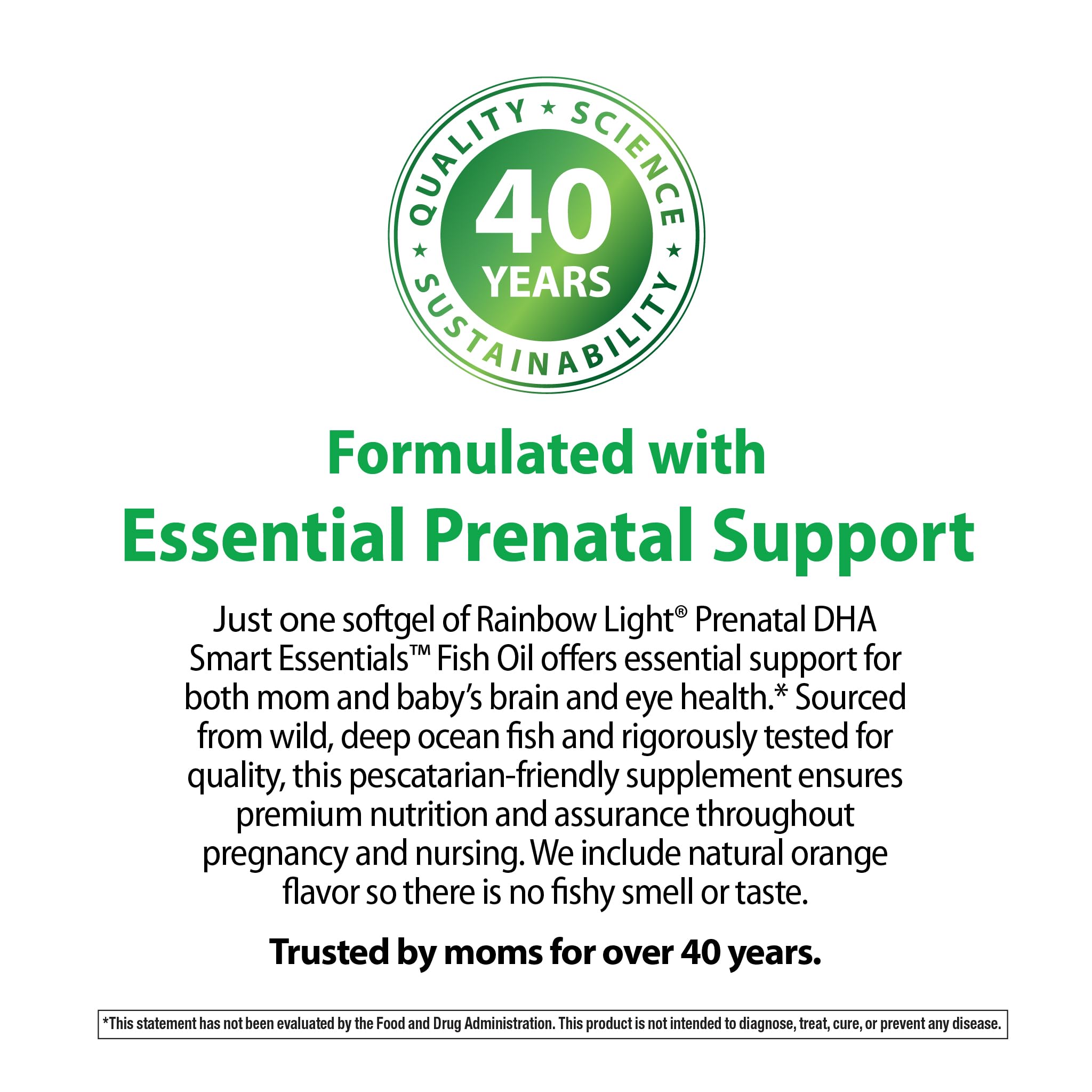 Mother-to-be taking Rainbow Light Prenatal DHA softgel as part of routine.