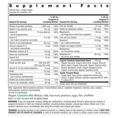 Rainbow Light Prenatal One tablets in close-up highlighting high potency.