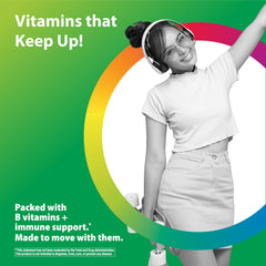 Rainbow Light Teen Multivitamin bottle pour demonstrating easy daily dose