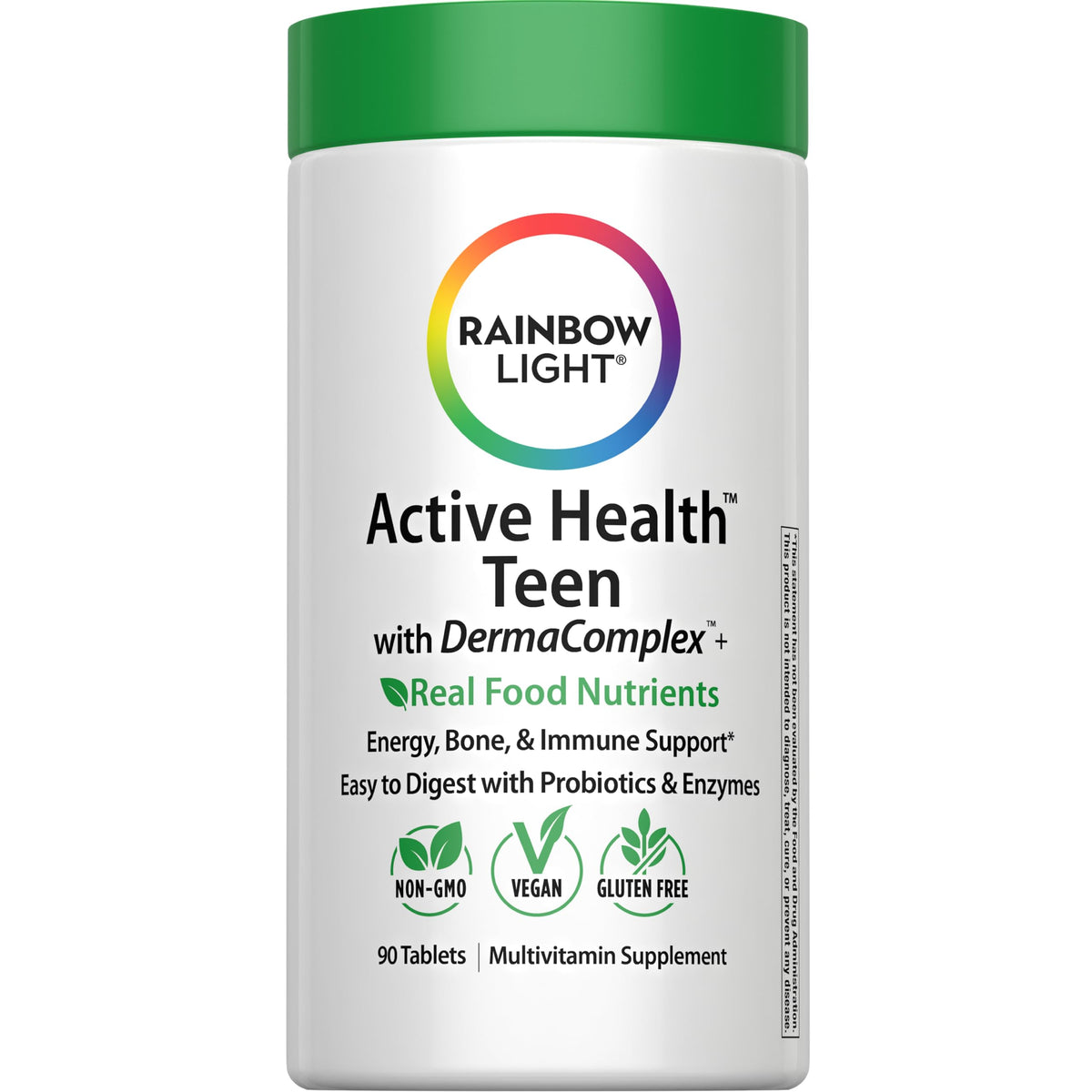 Rainbow Light Teen Multivitamin fruit punch bottle may support immune health