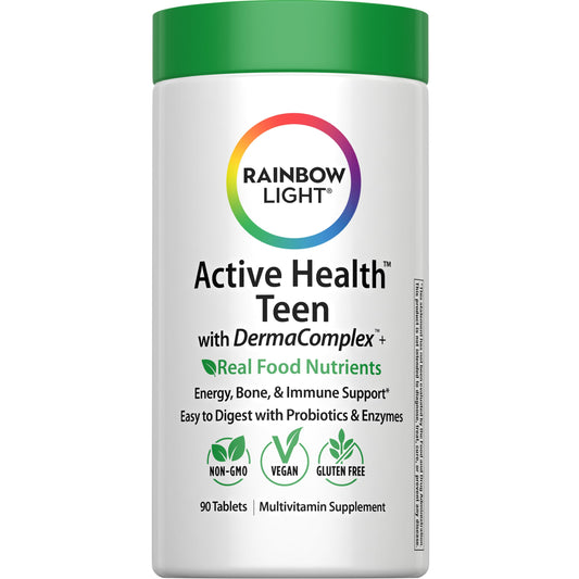Rainbow Light Teen Multivitamin fruit punch bottle may support immune health