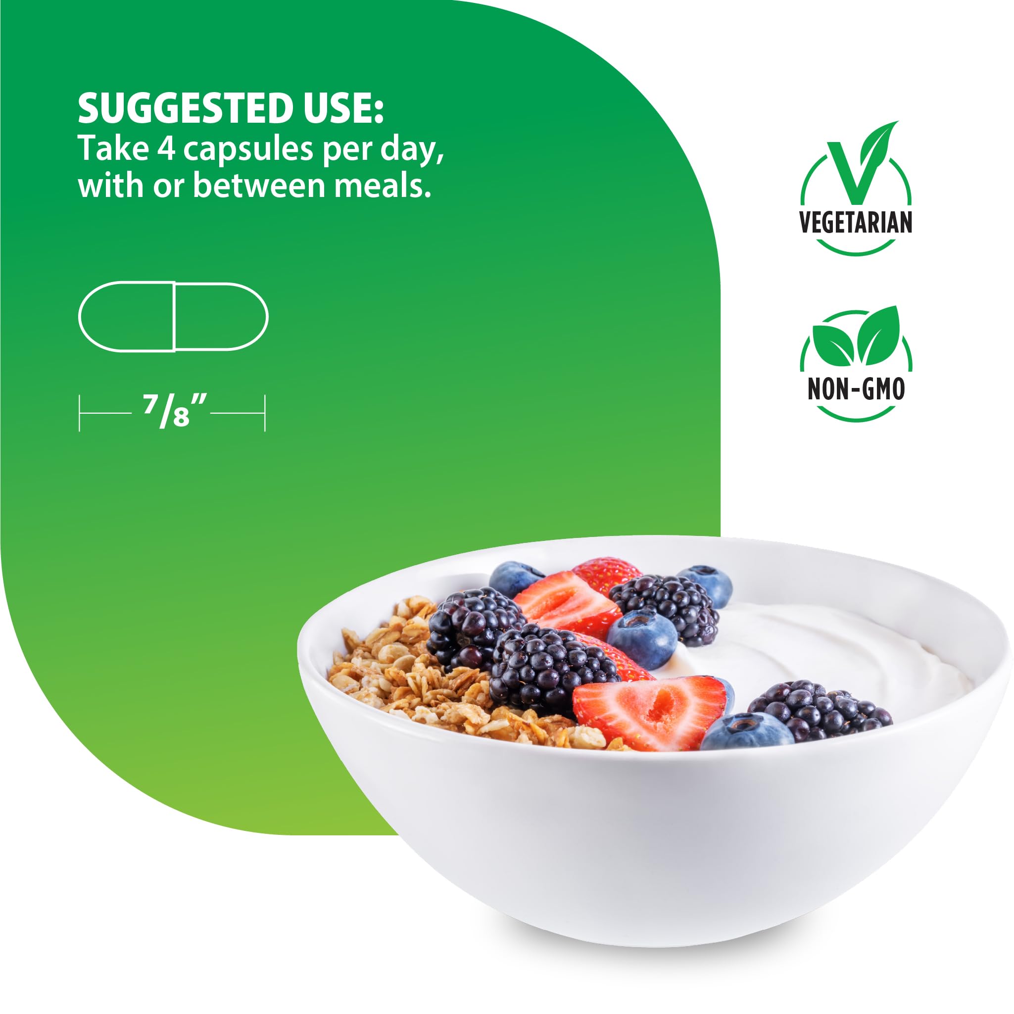 Rainbow Light vegetarian, gluten-free formula icon denotes purity and gentleness on stomach.