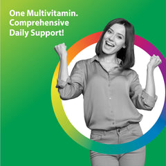 Rainbow Light Women's Multivitamin capsules closeup for easy-to-swallow vegetarian capsules