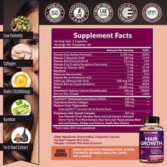 Rainbow Nutrients biotin 10000mcg capsule boosts hair resilience.