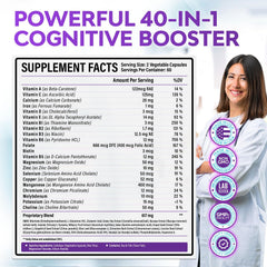 Rainbow Nutrients brain booster ingredients illustration including DMAE and Bacopa