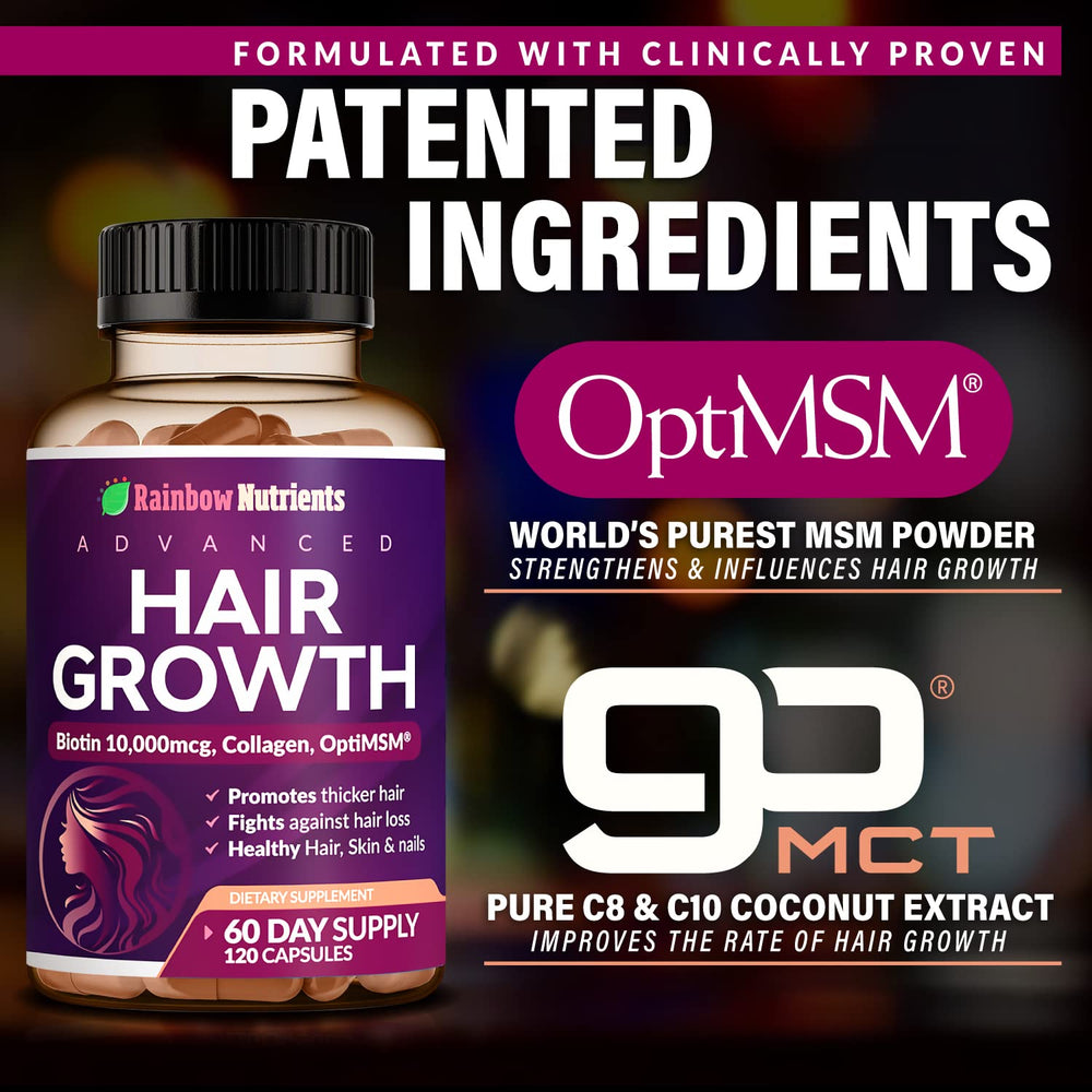 Rainbow Nutrients OptiMSM capsules detailed for elasticity and shine