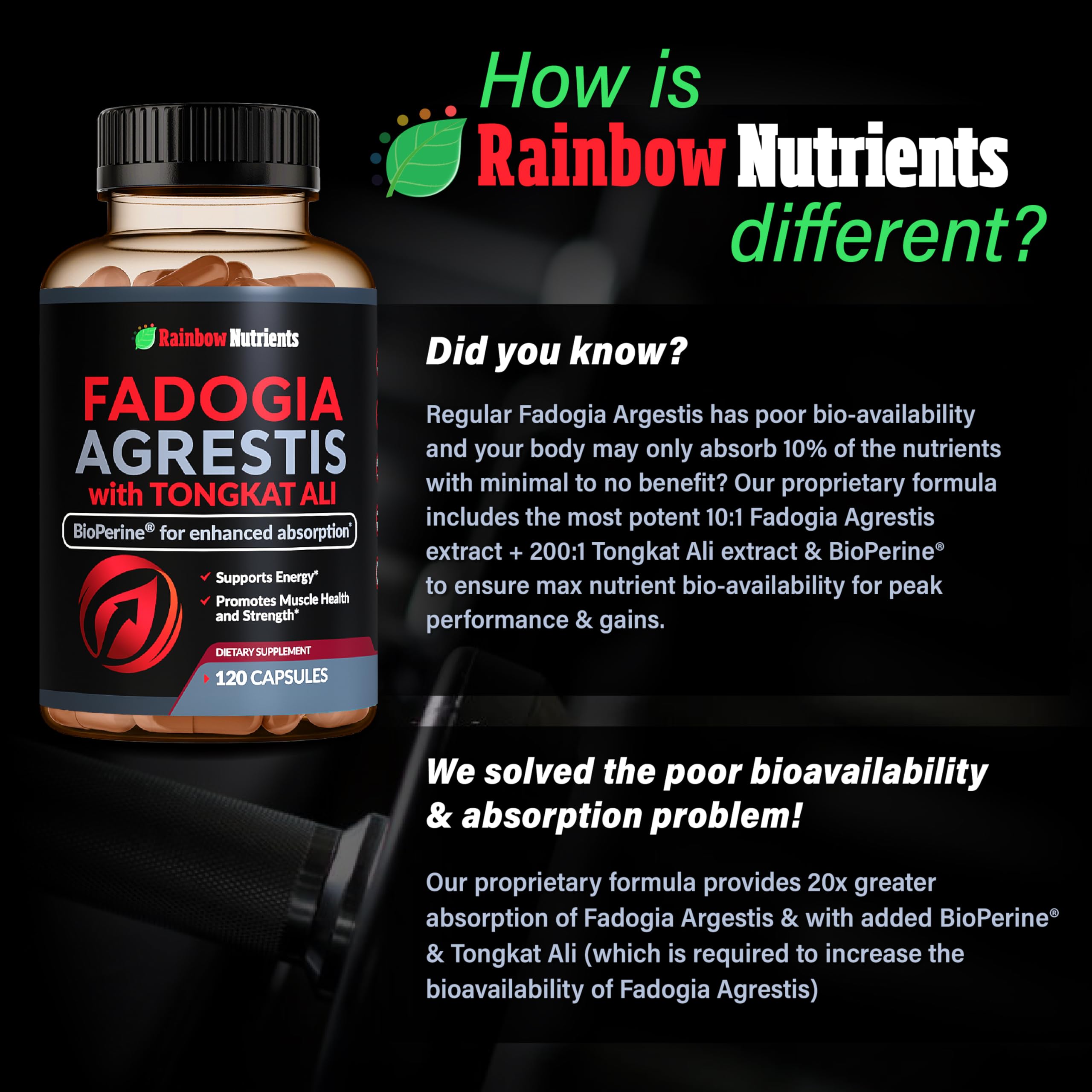 Rainbow Nutrients third-party lab seal attests purity and potency verification