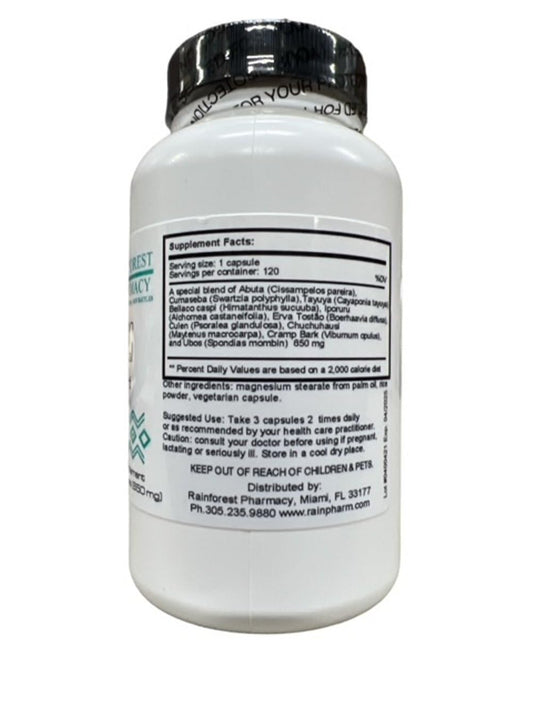 Rainforest Pharmacy Avenca capsules closeup for a simple daily routine