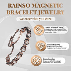 RainSo adjustable copper bracelet on wrist demonstrates comfortable fit.