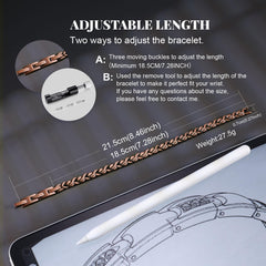 RainSo copper bracelet 3 smart buttons feature on wrist.
