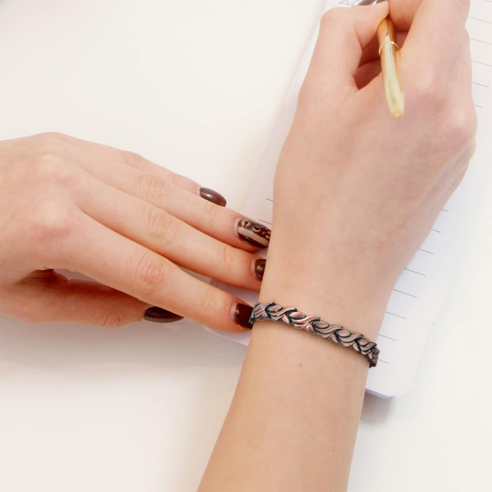RainSo copper bracelet petal design presented as a versatile gift.