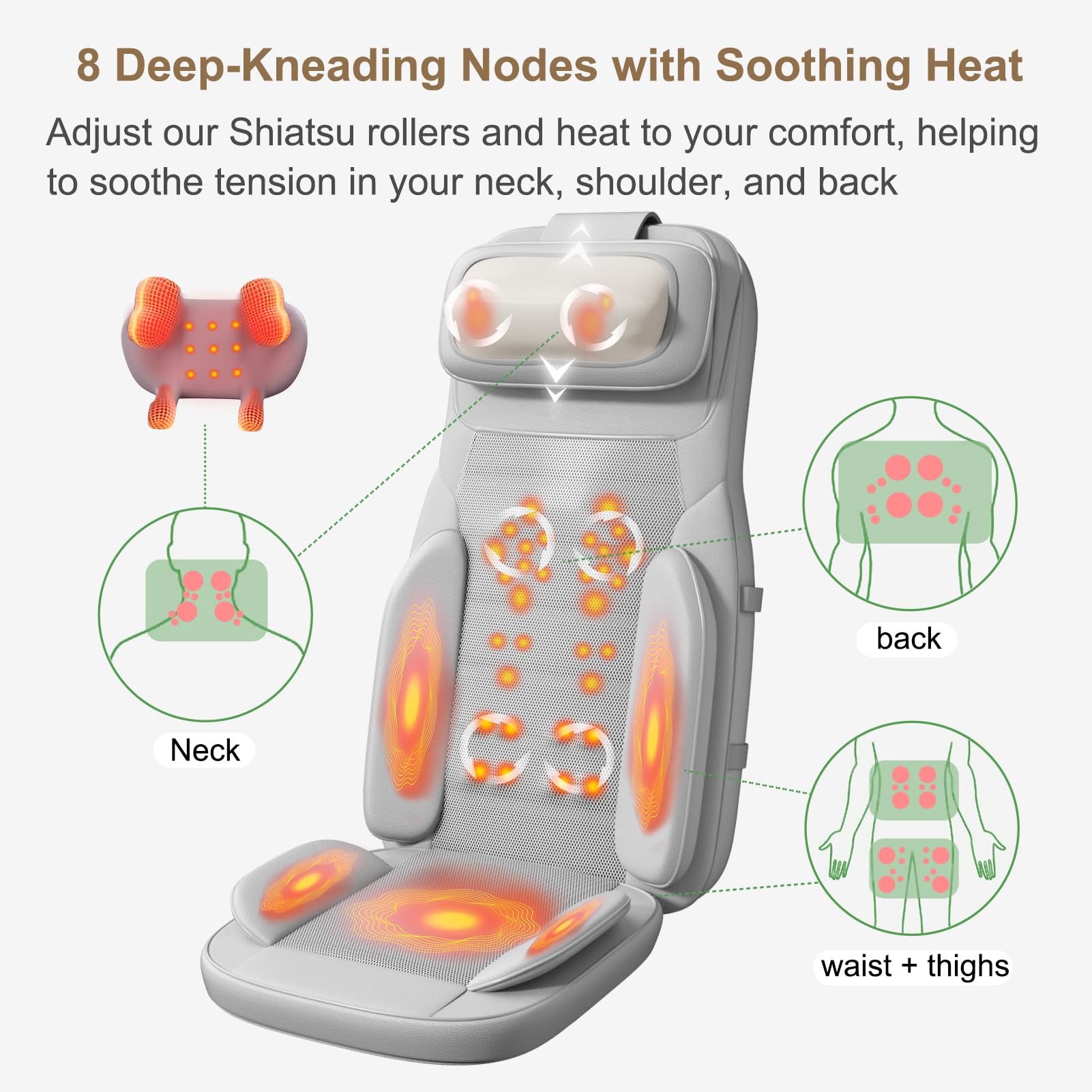 Rainwolf 4D deep tissue kneading demonstrates intense lower-back relief and muscle comfort.