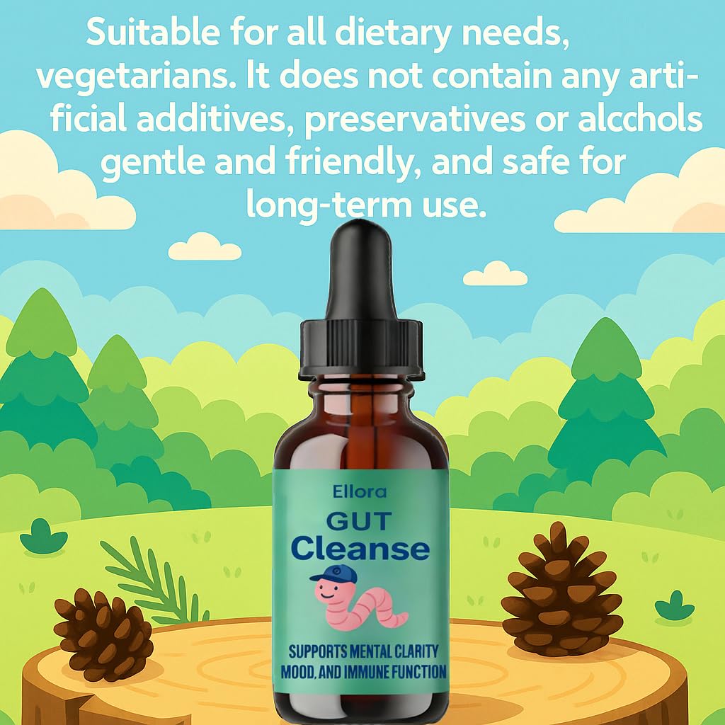 Raipult Ellora Gut Cleanse Drops dropper ready for precise dosing.