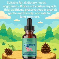 Raipult Ellora Gut Cleanse Drops dropper ready for precise dosing.