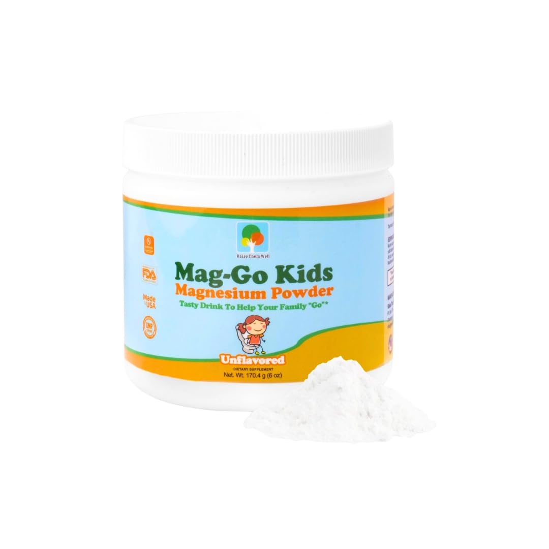 Raise Them Well Mag-Go Kids bottle front view for gentle daily digestion support