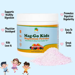 Raise Them Well Mag-Go Kids powder dissolving easily in water or juice, easing mixing.