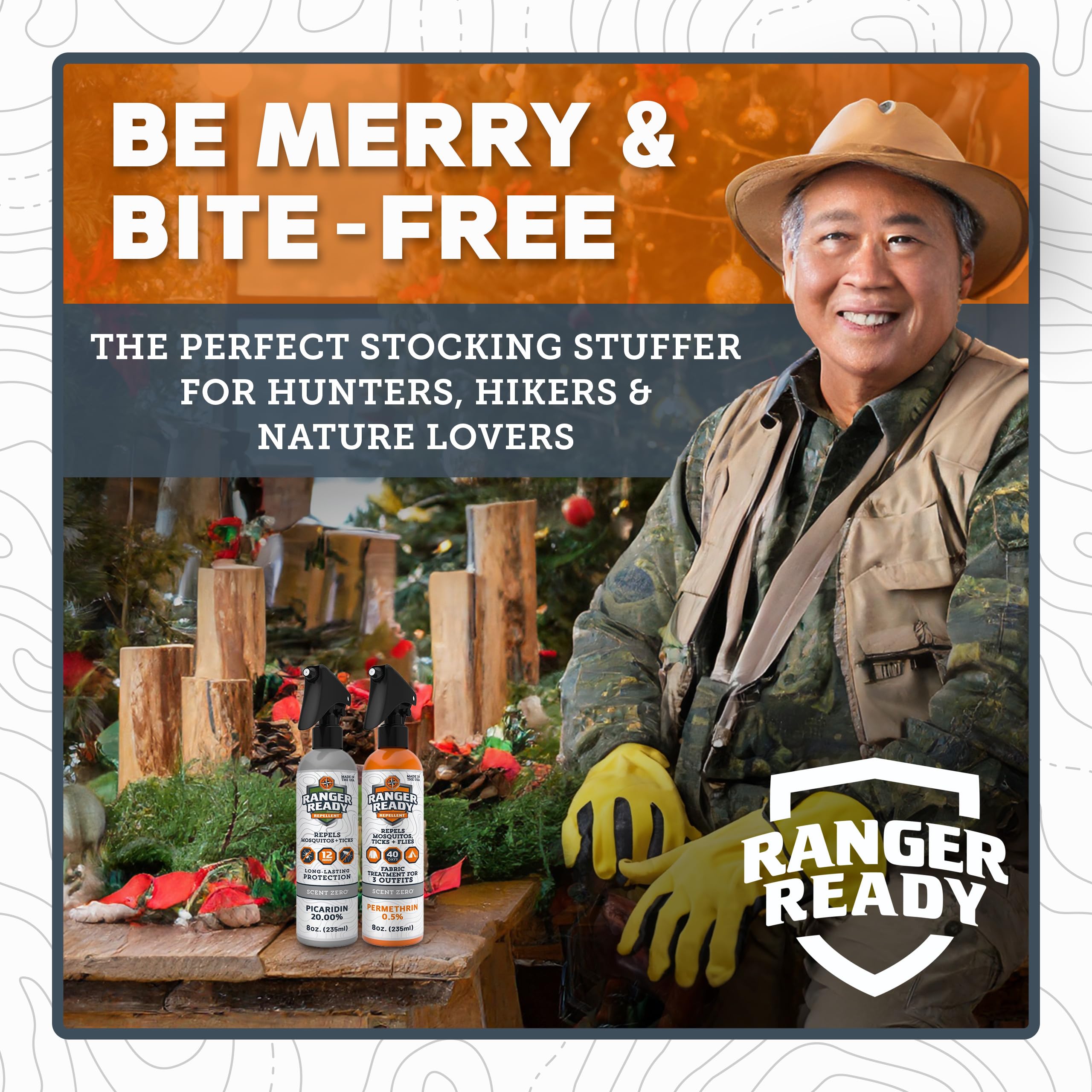 Ranger Ready P2Pak packaging outer box emphasizing scent-free, quick-dry formula.