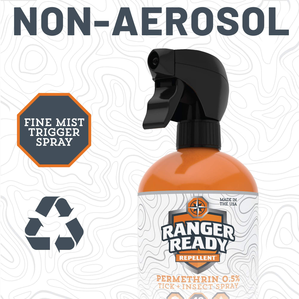 Ranger Ready Permethrin on a backpack and outdoor gear