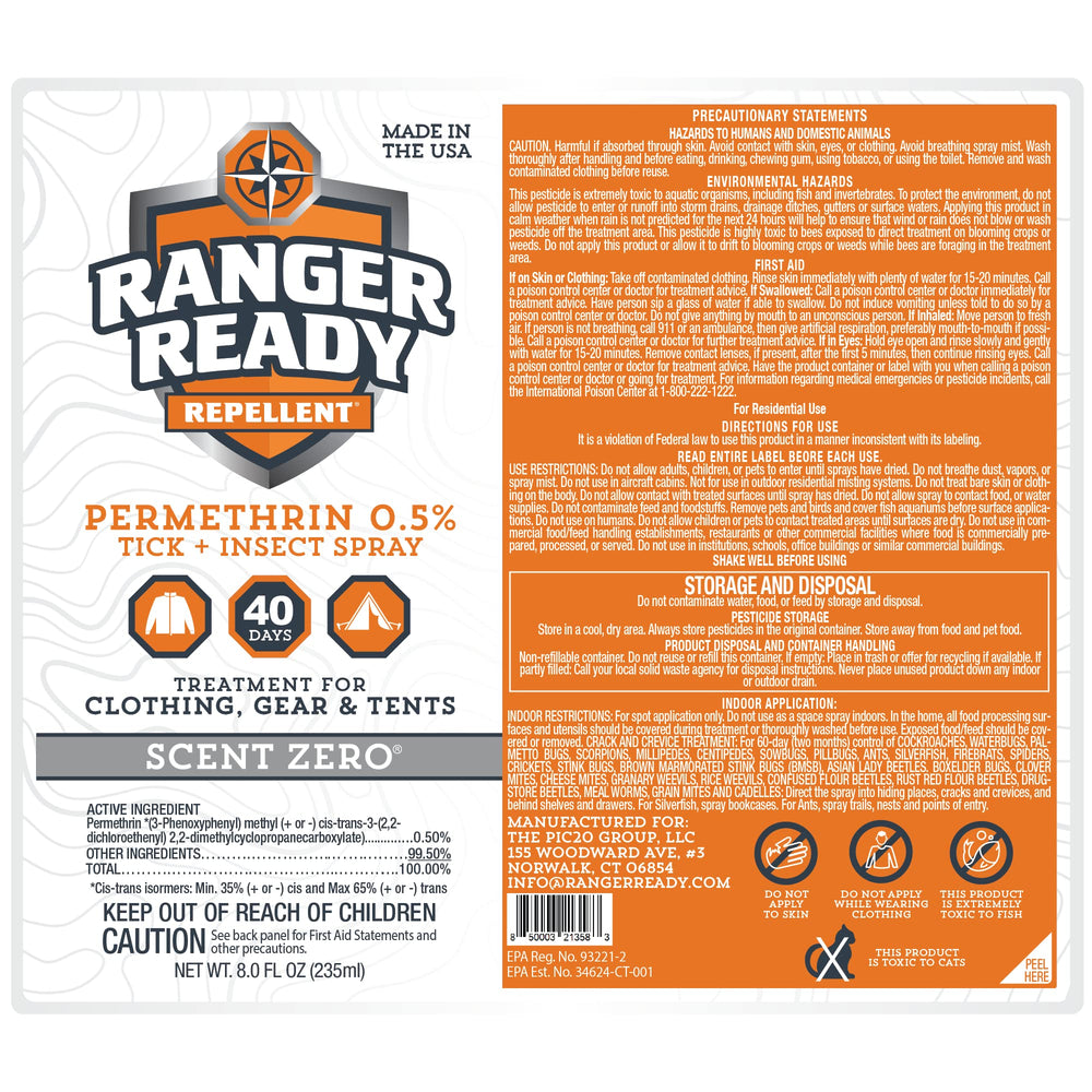 Ranger Ready Permethrin Spray outdoor adventure scene with treated apparel